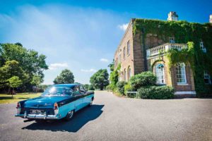 Ford Zephyr Pulling Up at Morden Park House for Wedding